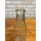 Vintage Fountain City Dairy Fond Du Lac Wisconsin One Quart Glass Milk Bottle