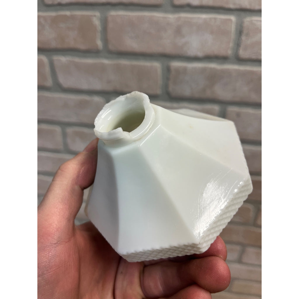 Antique White Milk Glass Wmg Diddie Blitzen Lightning Rod Ball Weathervane