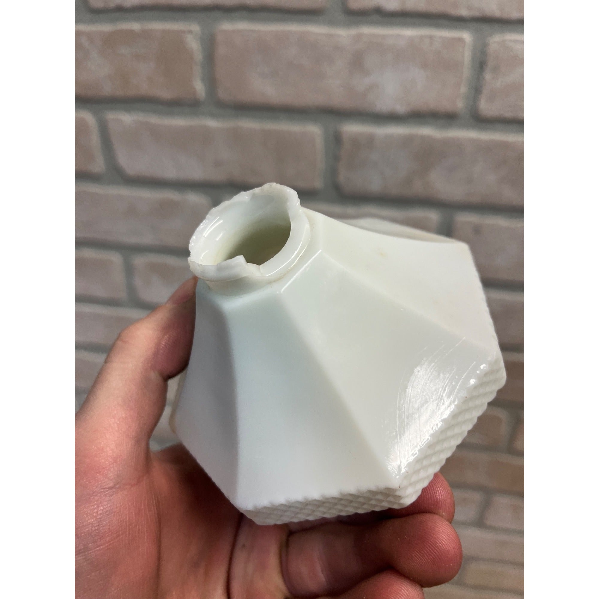 Antique White Milk Glass Wmg Diddie Blitzen Lightning Rod Ball Weathervane