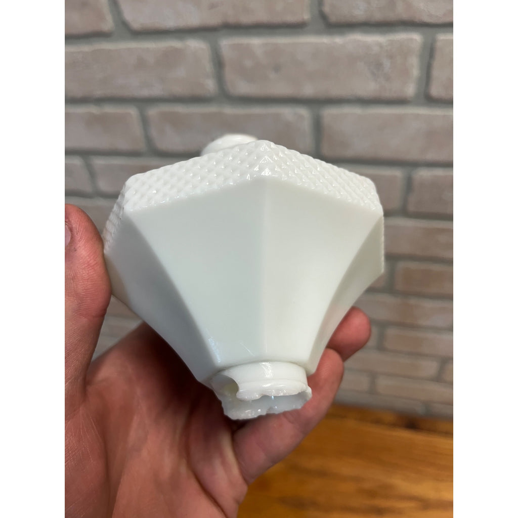 Antique White Milk Glass Wmg Diddie Blitzen Lightning Rod Ball Weathervane