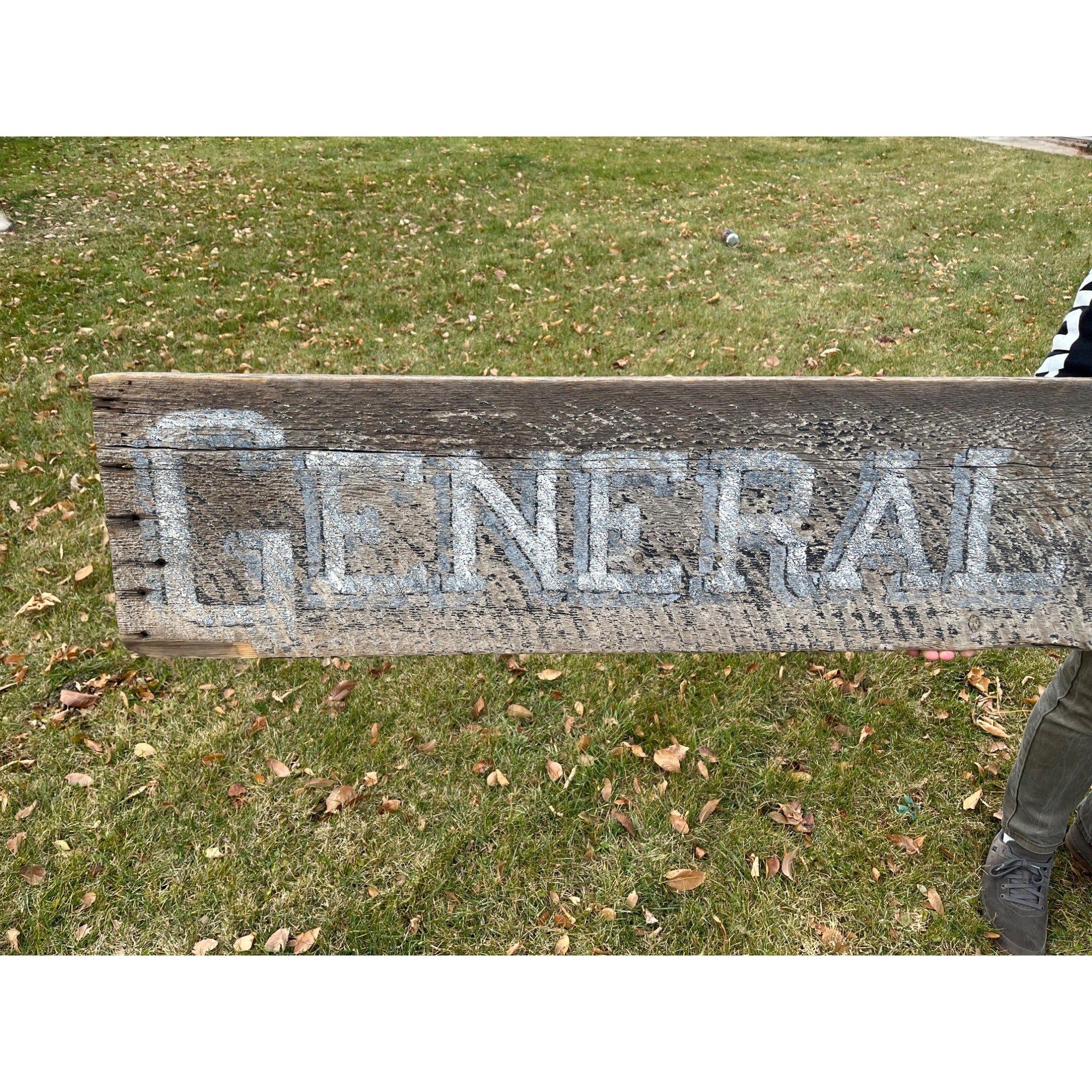 Original 1900s "General Merchandise" Hand Painted Store Trade Advertising Sign