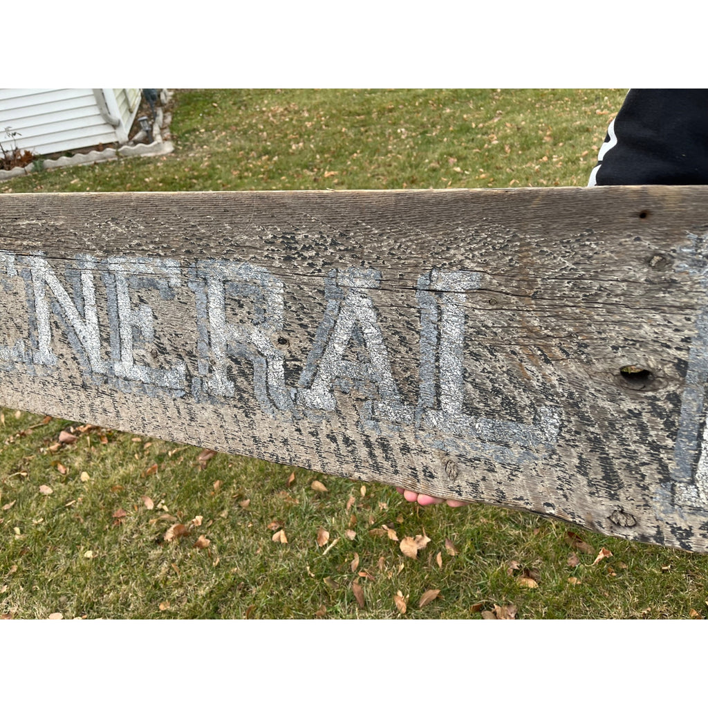 Original 1900s "General Merchandise" Hand Painted Store Trade Advertising Sign