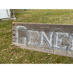 Original 1900s "General Merchandise" Hand Painted Store Trade Advertising Sign