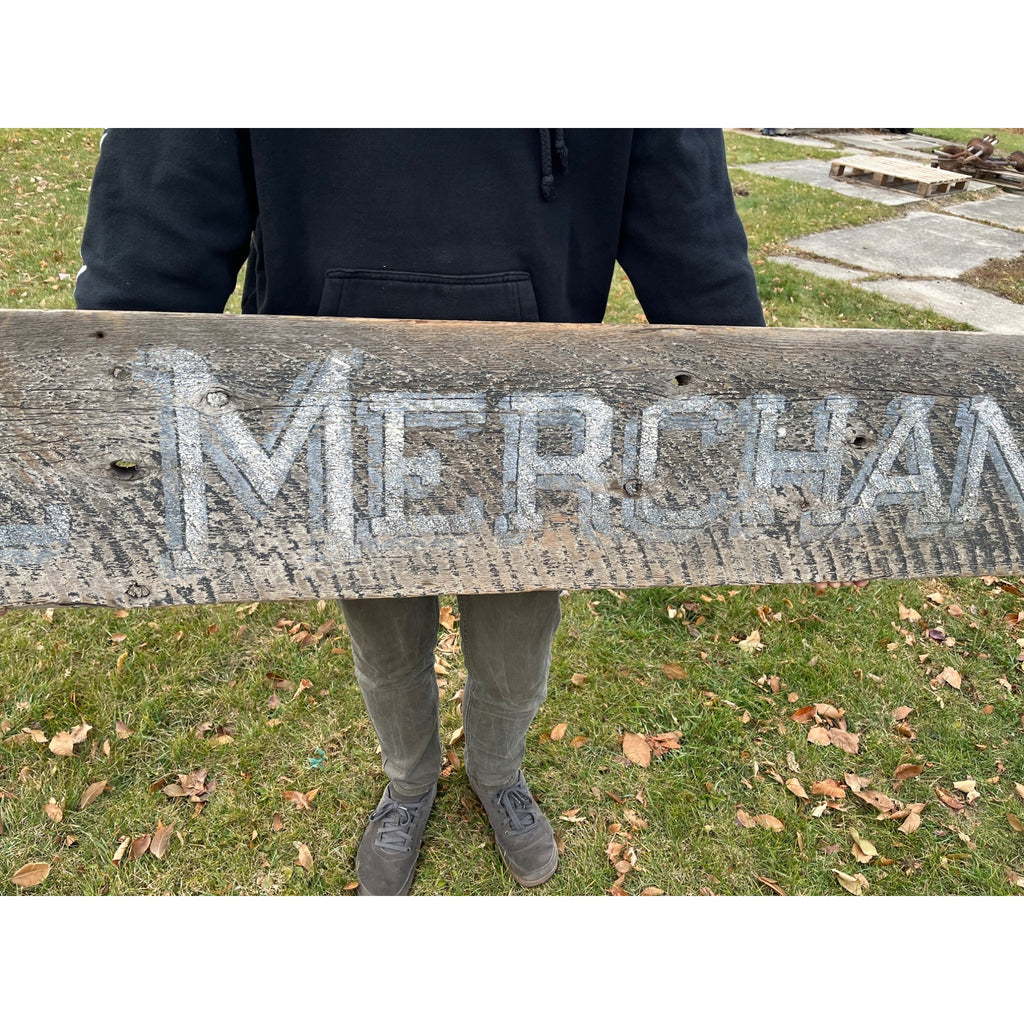 Original 1900s "General Merchandise" Hand Painted Store Trade Advertising Sign