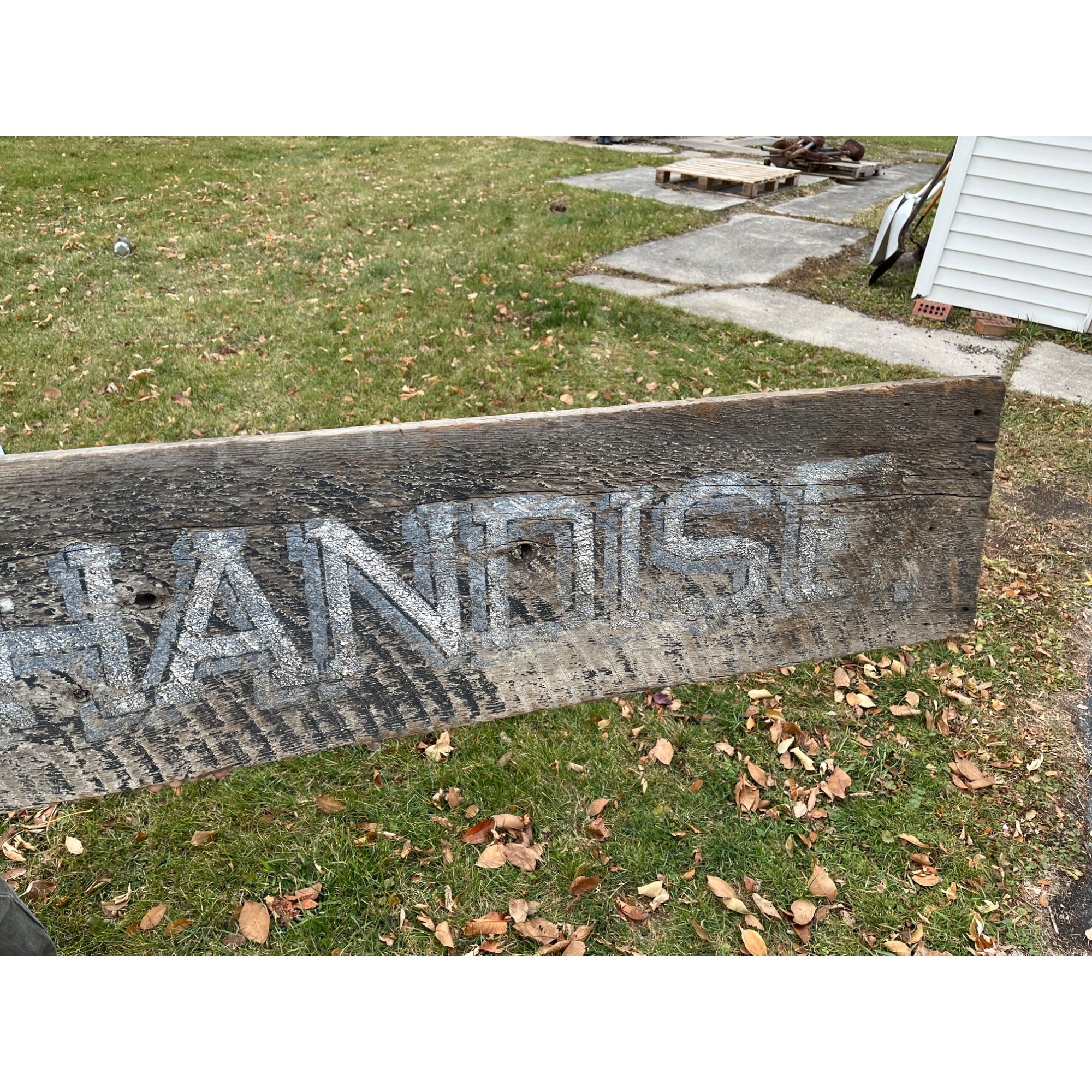 Original 1900s "General Merchandise" Hand Painted Store Trade Advertising Sign