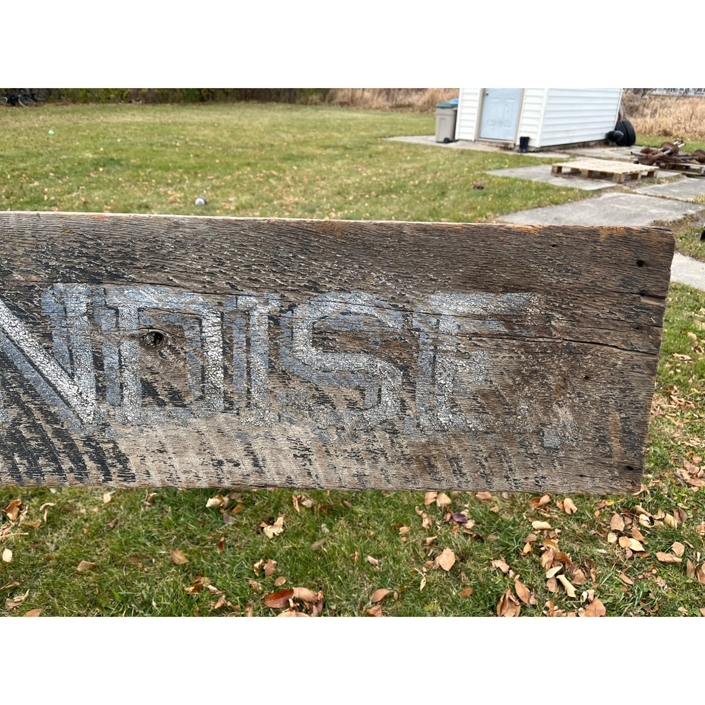 Original 1900s "General Merchandise" Hand Painted Store Trade Advertising Sign