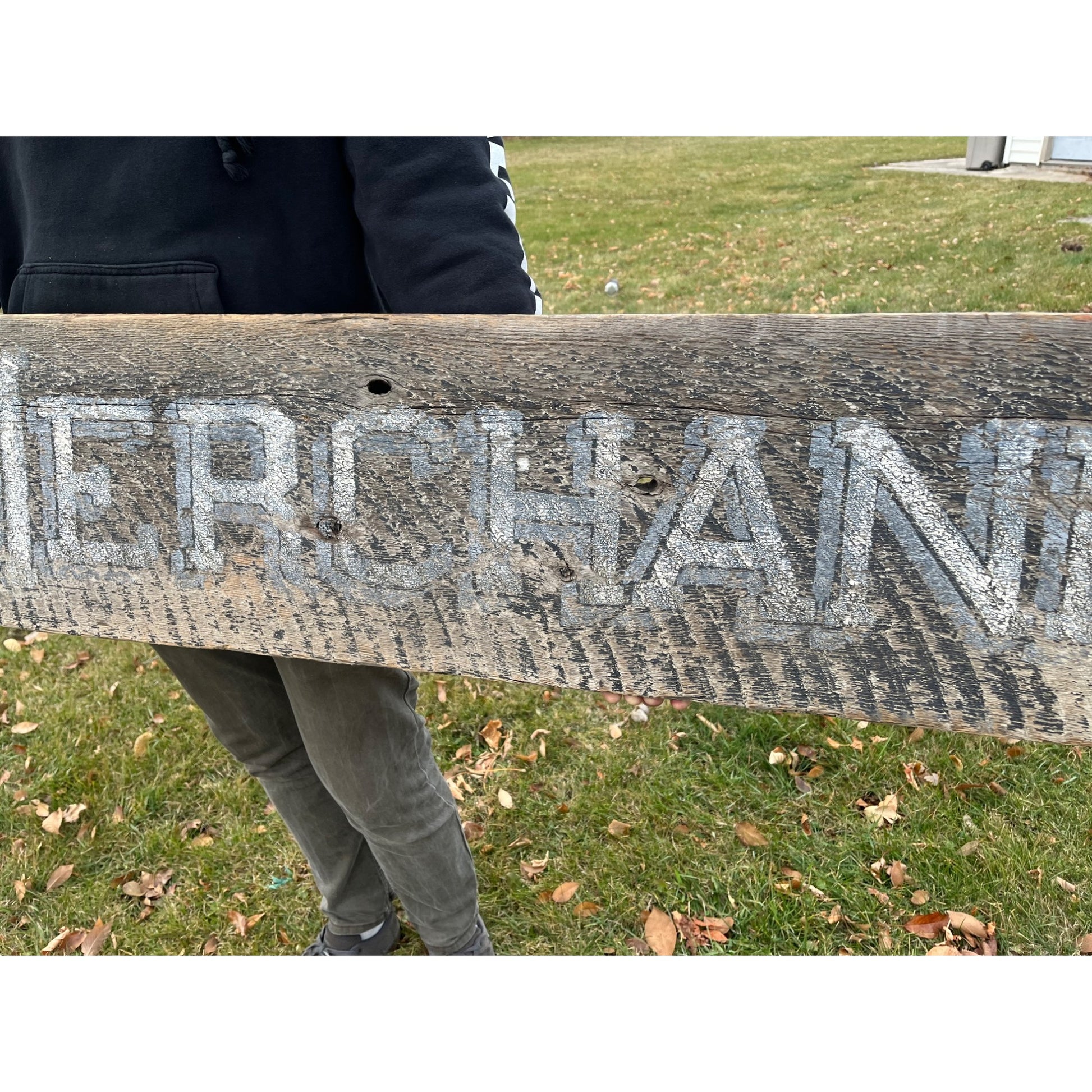 Original 1900s "General Merchandise" Hand Painted Store Trade Advertising Sign