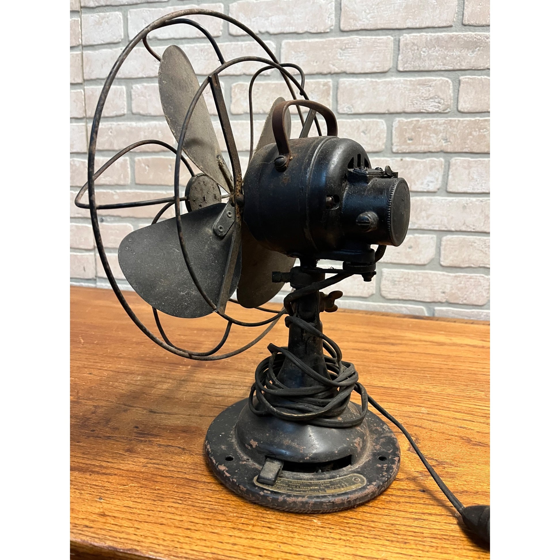 Antique Hunter Century Oscillating 10 Desk Fan Type F-10 - Parts/Repair