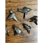 Vintage Reed & Barton Ocean Animal Birthday Candle Holders Set Of 6 Silver Plate