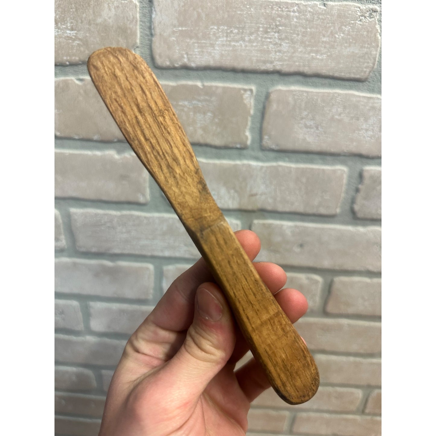 Antique Primitive Carved Wooden Butter Spreading Knife Wood Kitchen