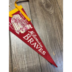 Vintage 1950s Milwaukee Braves Mini 12" Felt Pennant Flag MLB Baseball Indian