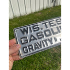 Vintage Wisconsin Test Gasoline Gravity Gas Embossed License Plate