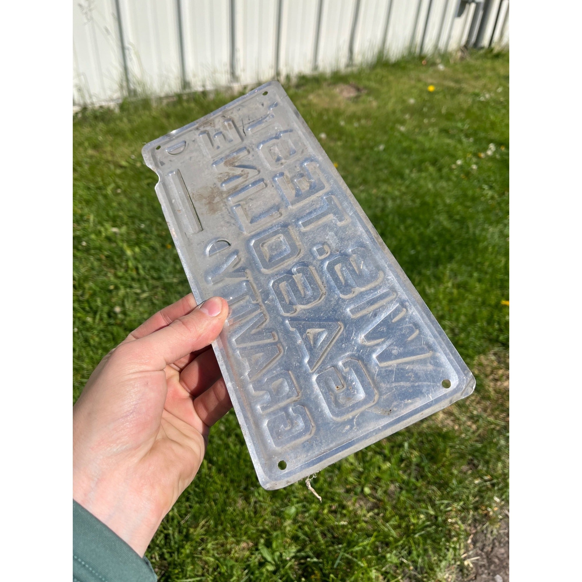 Vintage Wisconsin Test Gasoline Gravity Gas Embossed License Plate