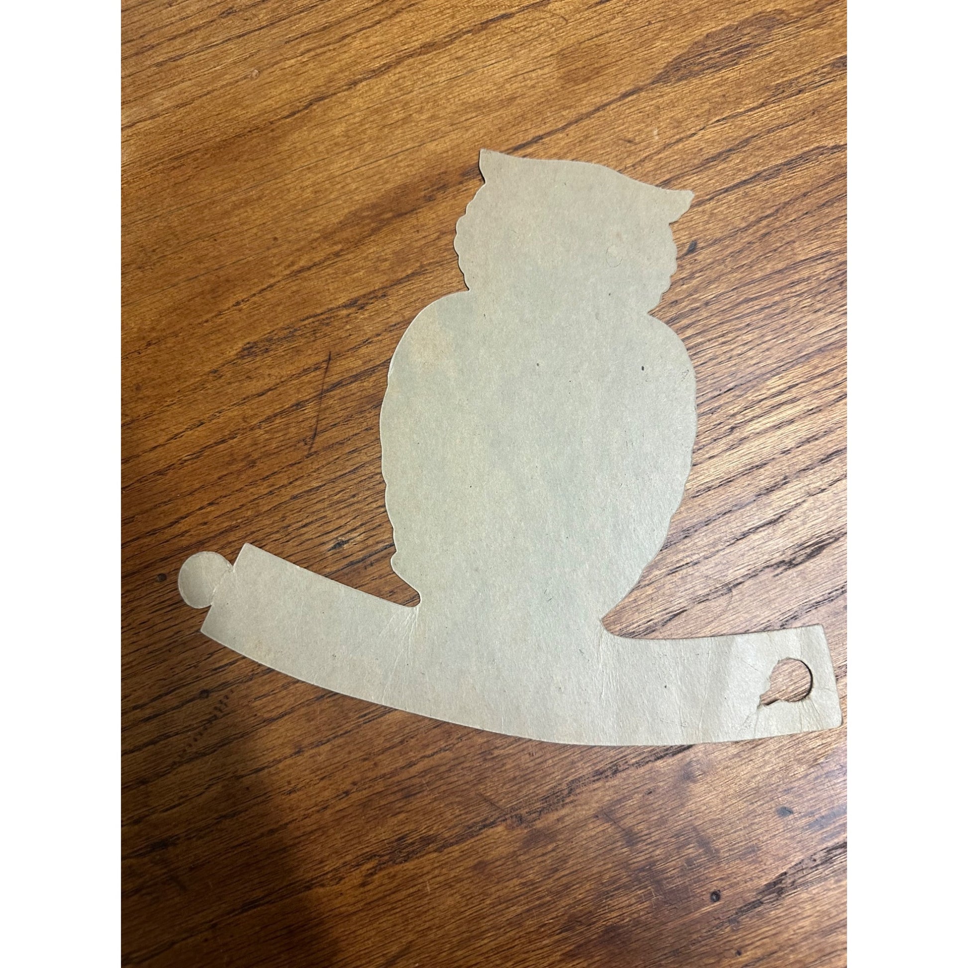 Vintage 1950s Beistle Halloween Diecut Standup - Owl on Branch