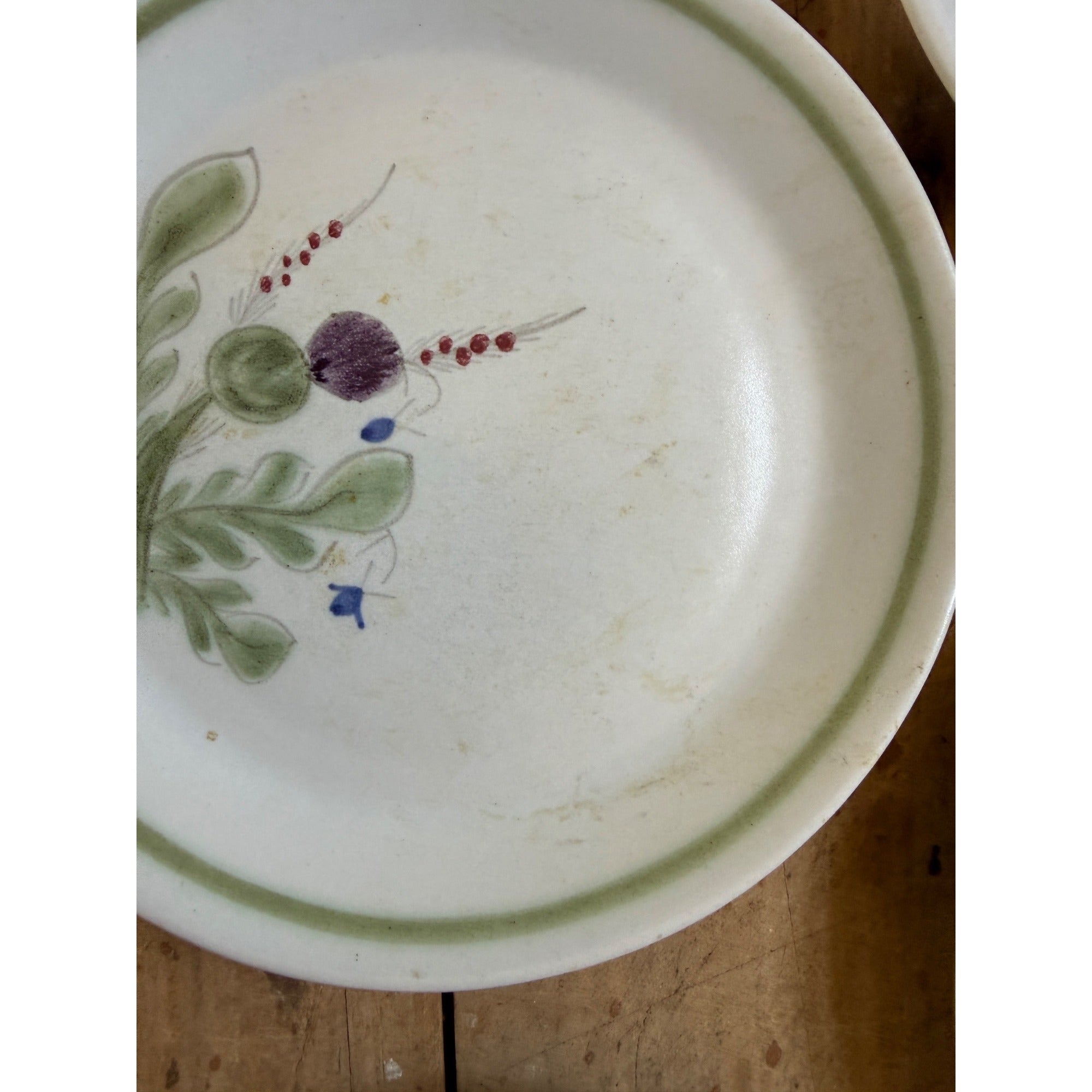 Buchan Thistle Serving Scotland Stoneware Pottery (8) 8" Salad Plates