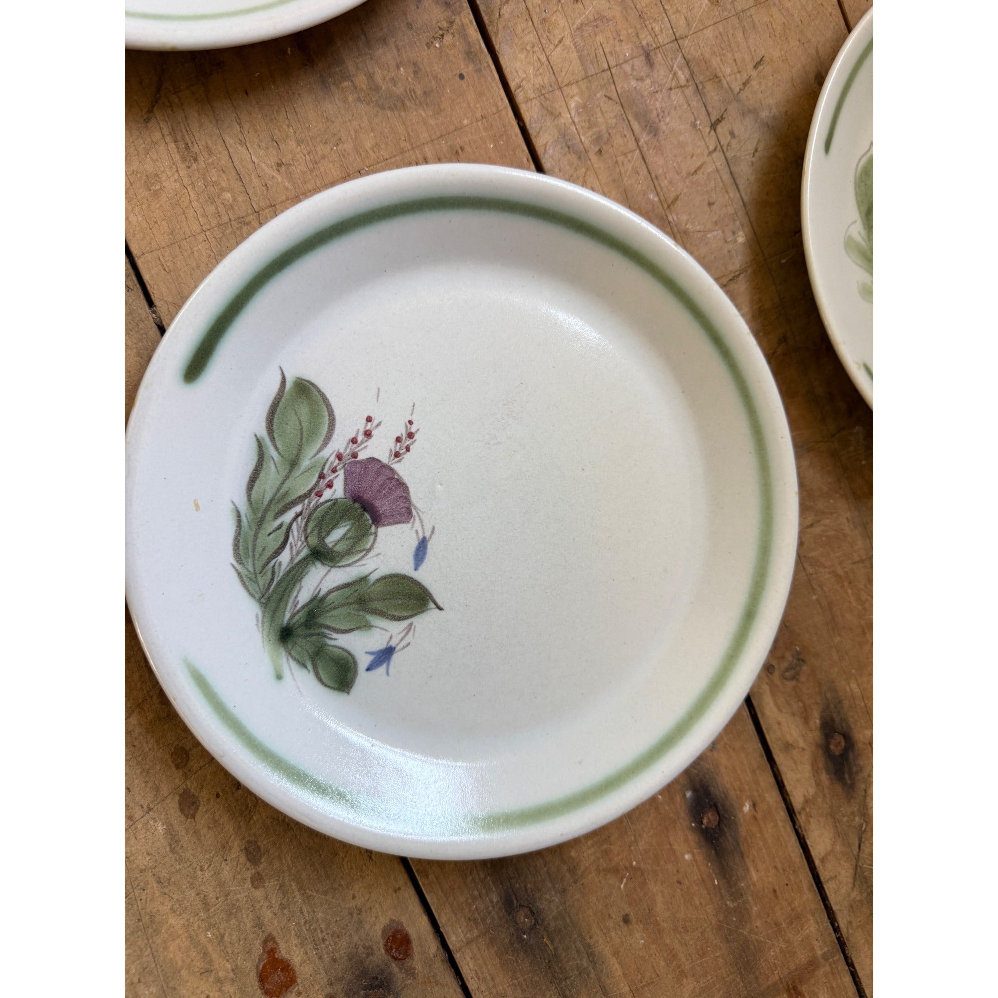 Buchan Thistle Serving Scotland Stoneware Pottery (8) 8" Salad Plates