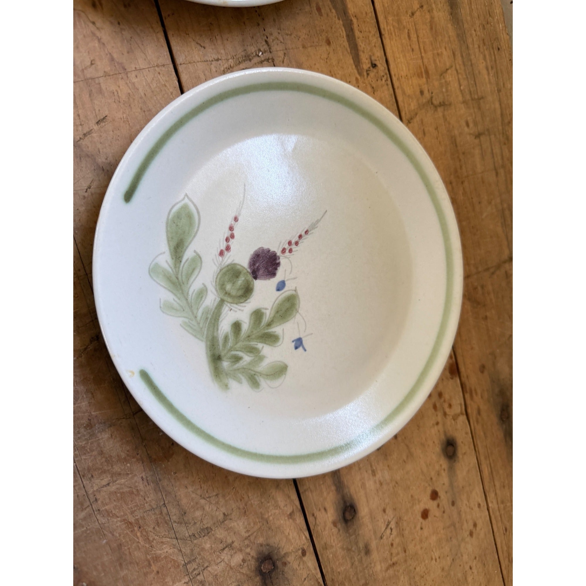 Buchan Thistle Serving Scotland Stoneware Pottery (8) 8" Salad Plates