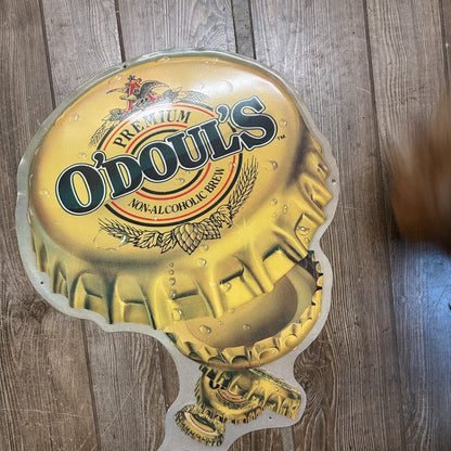 Vintage O'Douls Beer Bottle Metal Tin Sign Anheuser Busch Bar Tavern Pub Man Cave