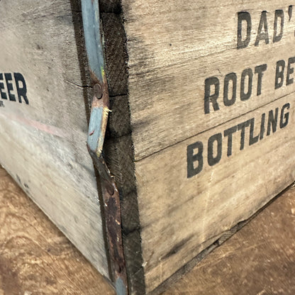 Vintage Wooden Soda Crate Dads Root Beer Bottling Box