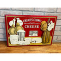 Vintage Charles Cuomo Cheese Tin Sign 19x13 Italian Deli Store Display NEW YORK