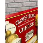 Vintage Charles Cuomo Cheese Tin Sign 19x13 Italian Deli Store Display NEW YORK