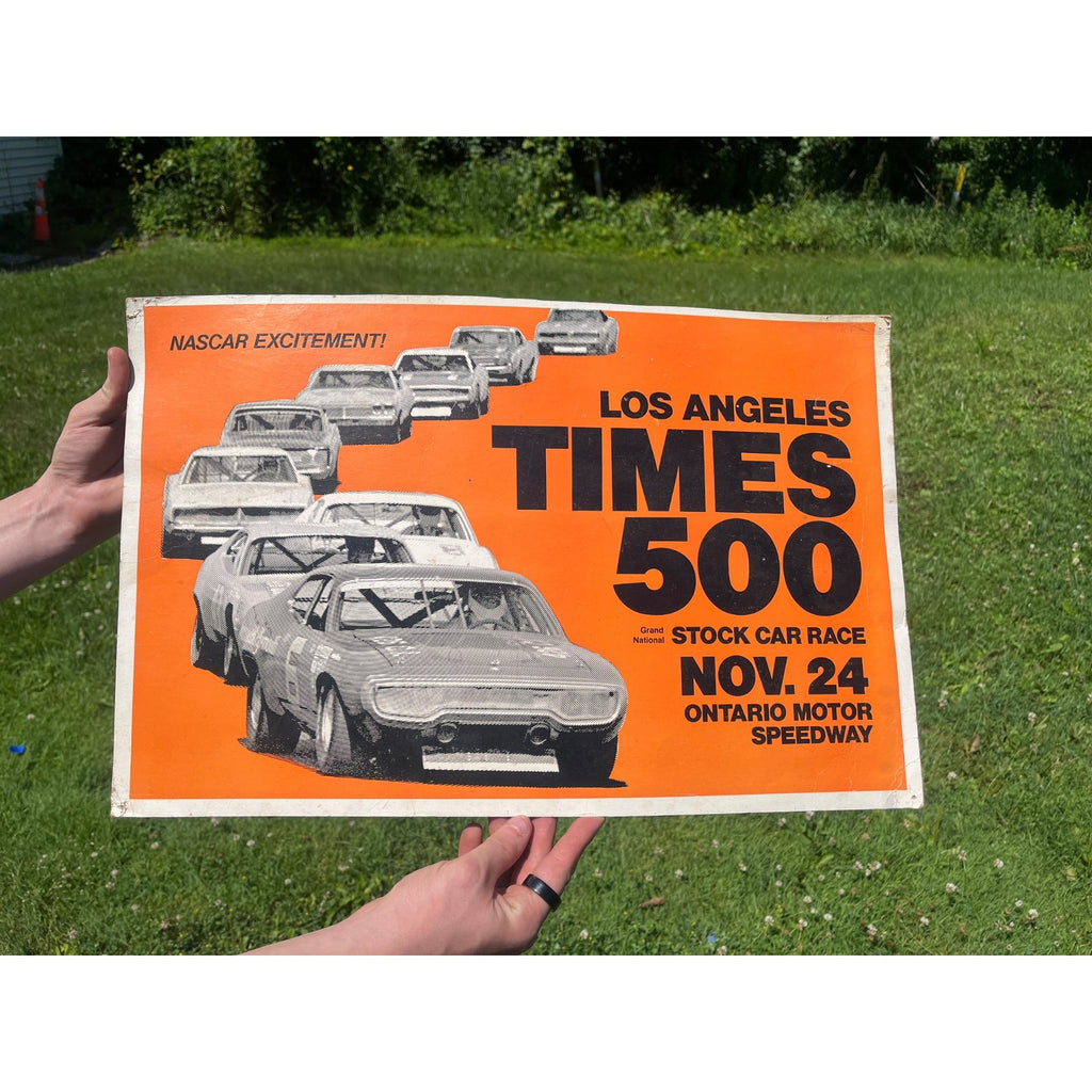 Los Angeles Times 500 Grand National Stock Car Race Ontario Motor Speedway Sign