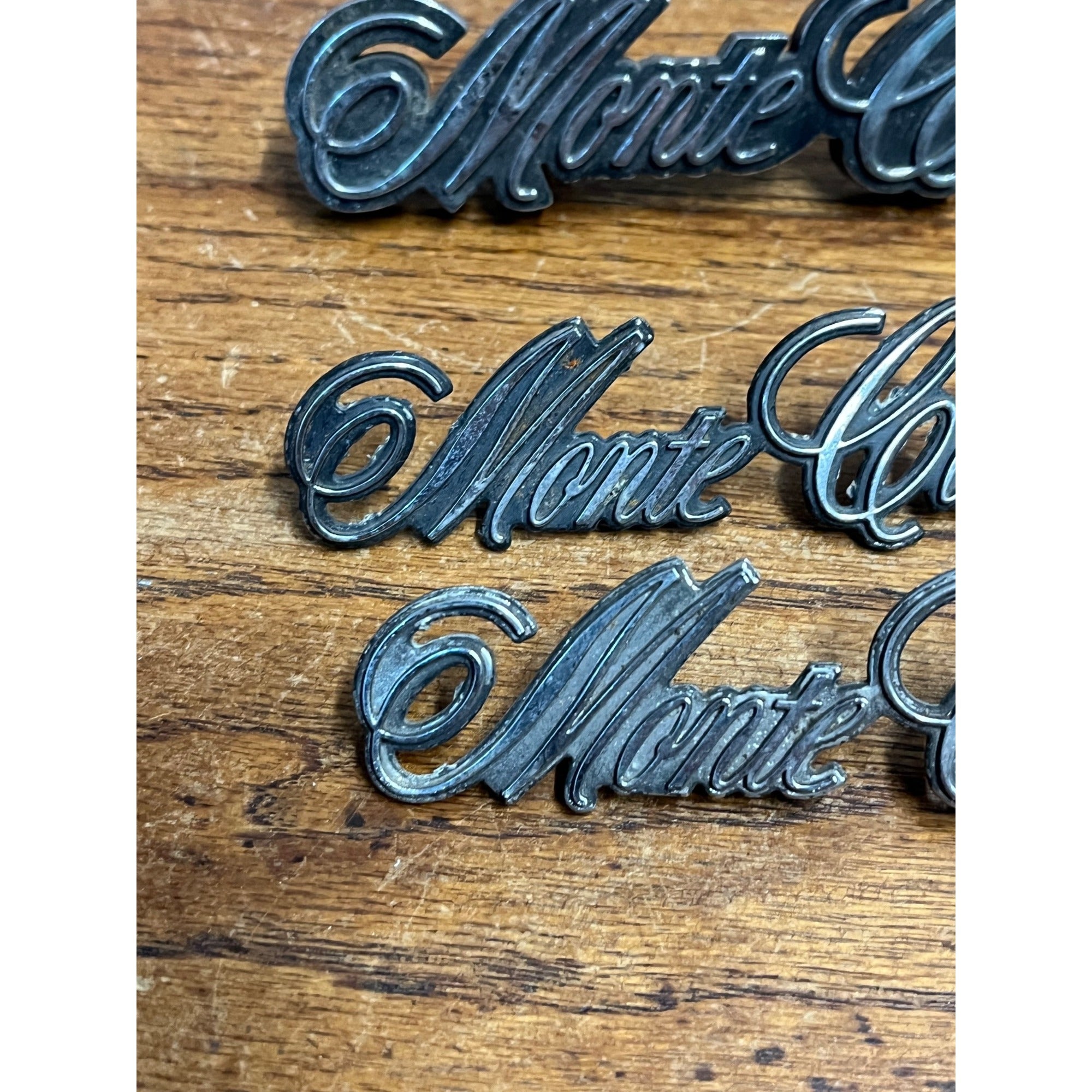 Vintage Monte Carlo Emblem Badges Script Lot OEM Original Camaro
