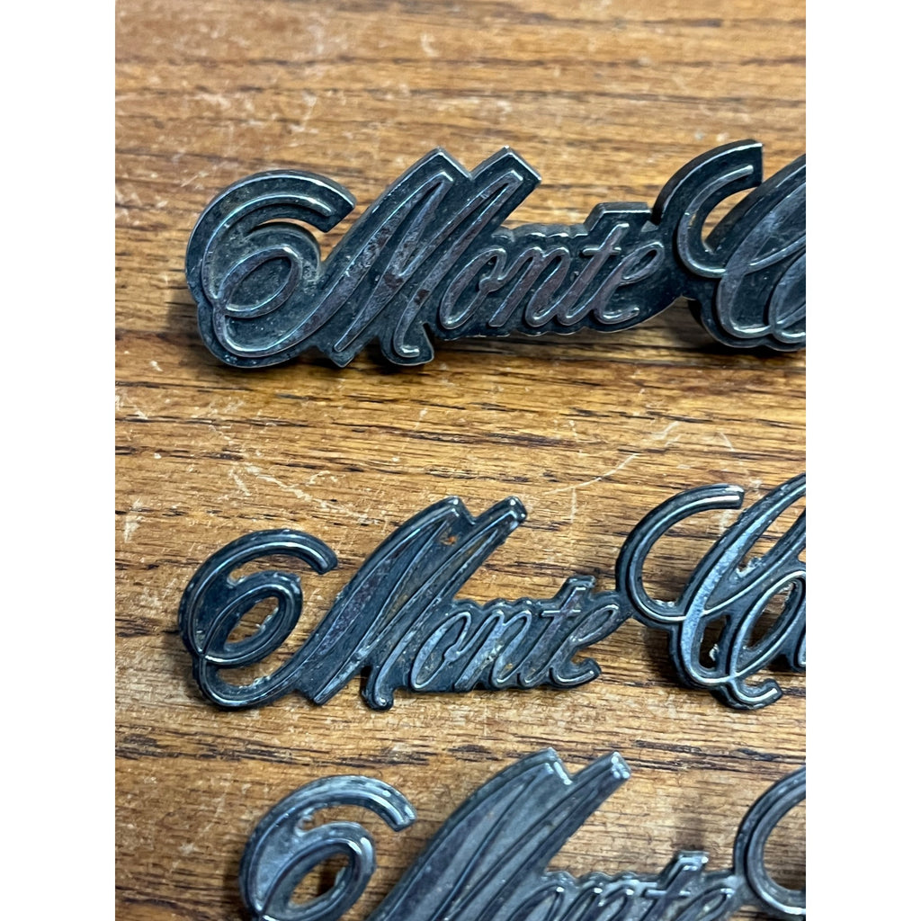 Vintage Monte Carlo Emblem Badges Script Lot OEM Original Camaro