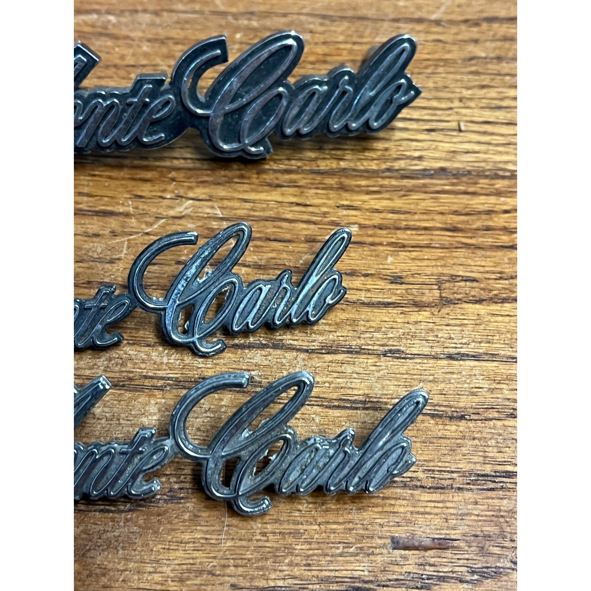 Vintage Monte Carlo Emblem Badges Script Lot OEM Original Camaro