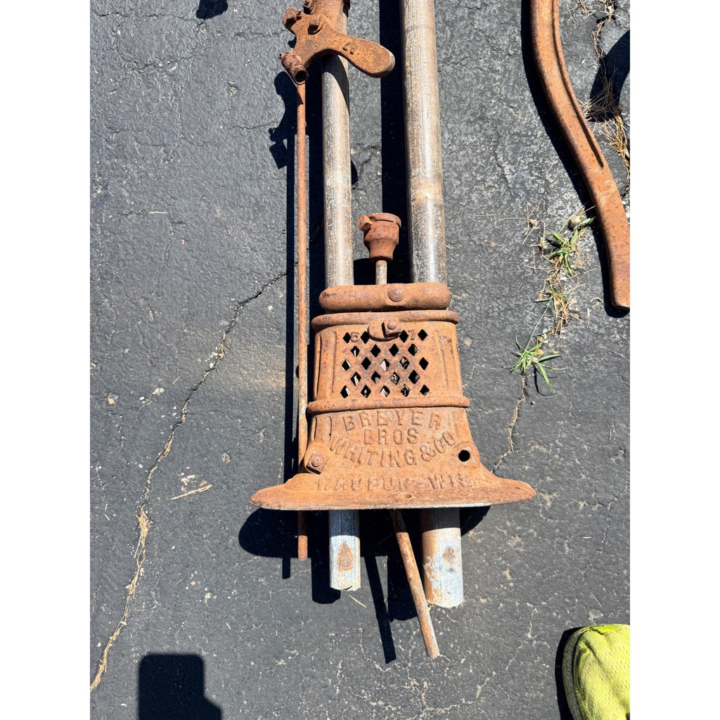 Antique Cast Iron Water Well Hand Pumps Althouse Wheeler & Breyer Bros Waupun Wis