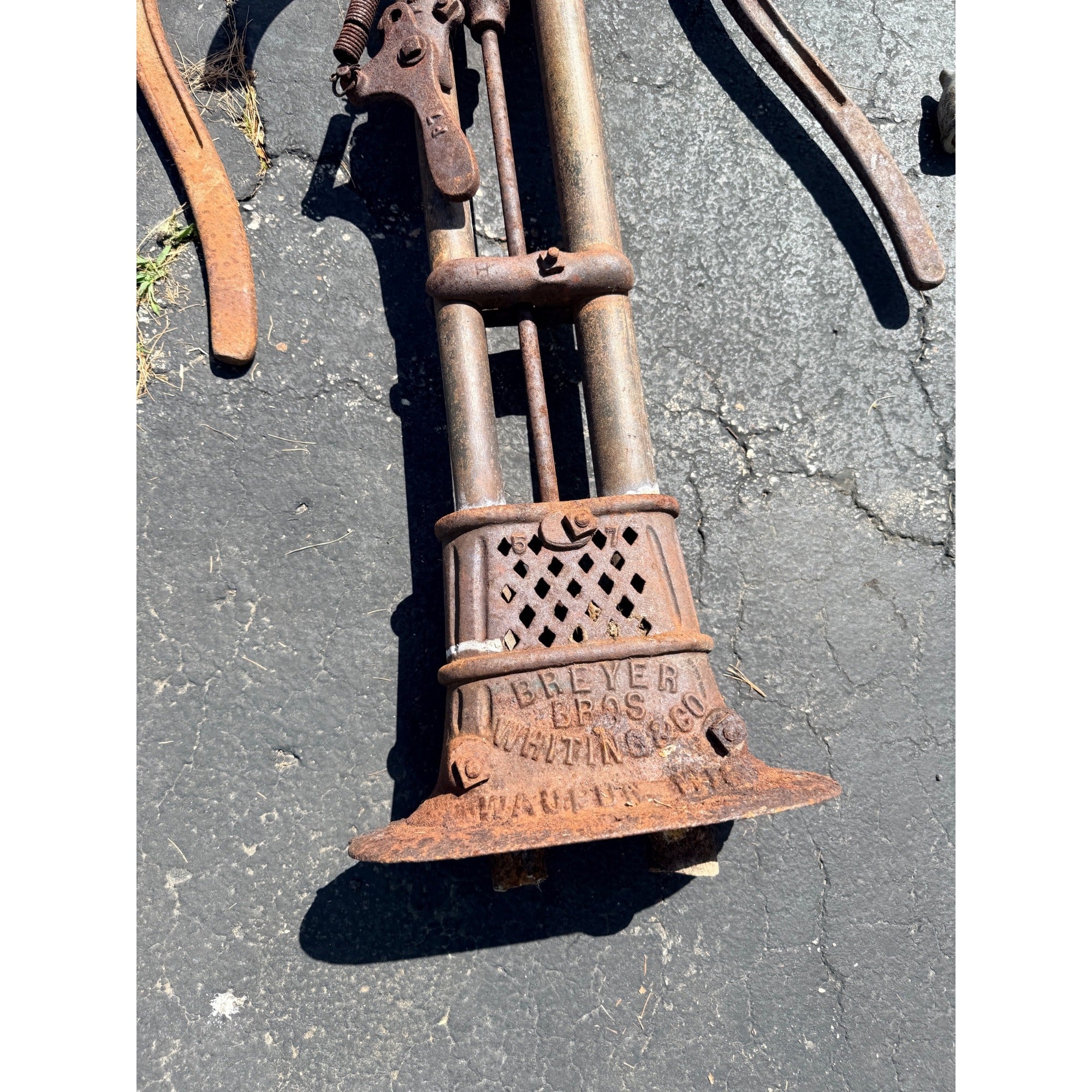 Antique Cast Iron Water Well Hand Pumps Althouse Wheeler & Breyer Bros Waupun Wis