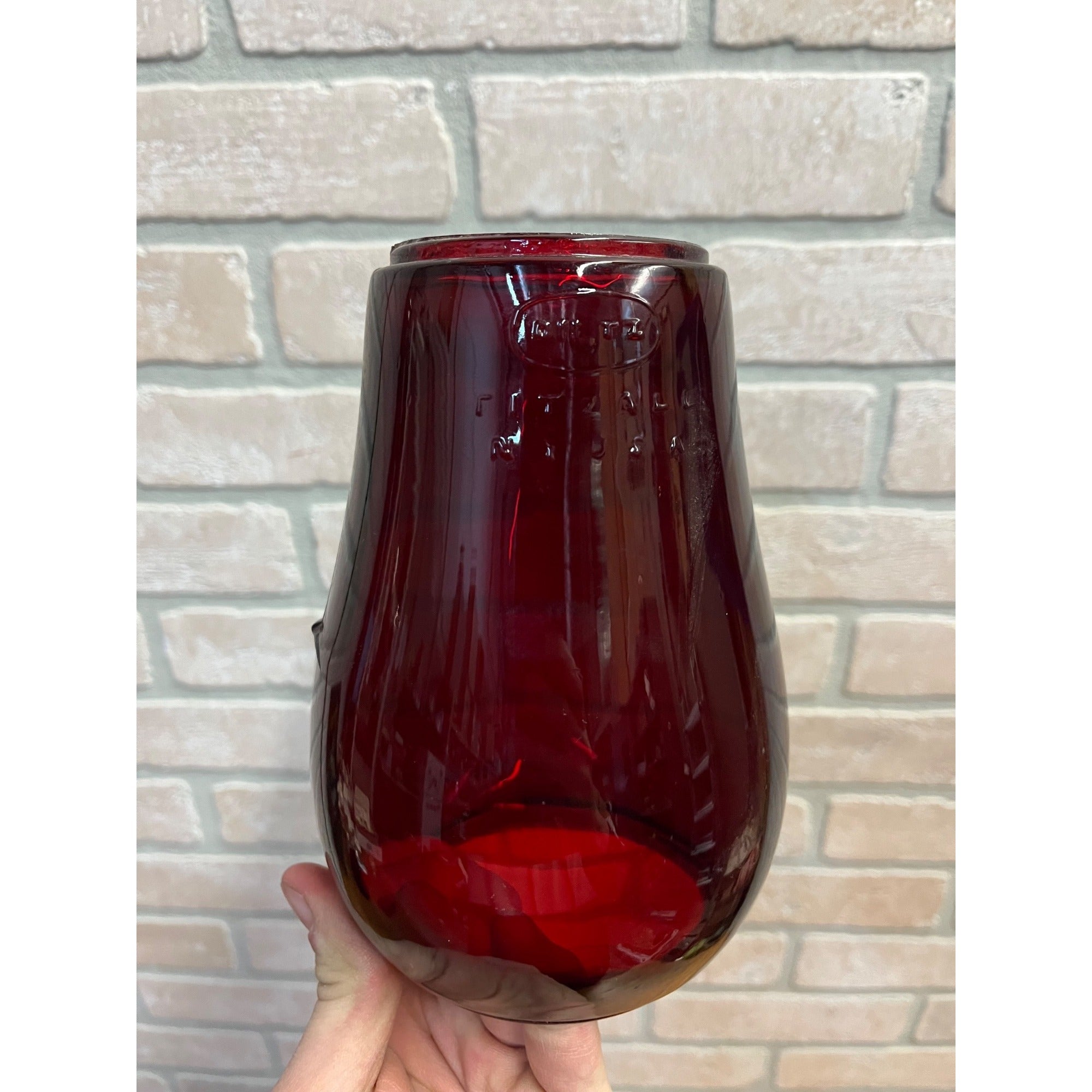 Dietz Fitzall Ruby Red Glass Lantern Globe Replacement 2H Loc-Nob