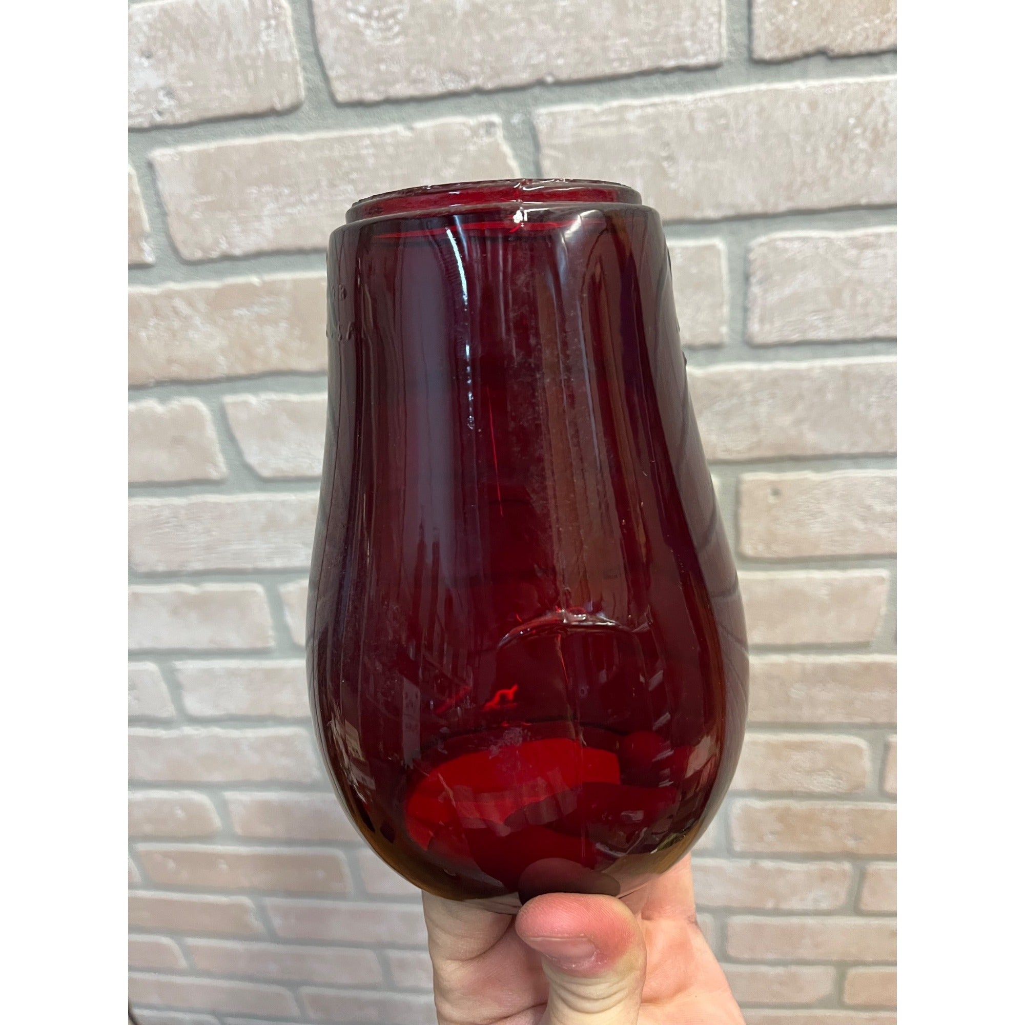 Dietz Fitzall Ruby Red Glass Lantern Globe Replacement 2H Loc-Nob