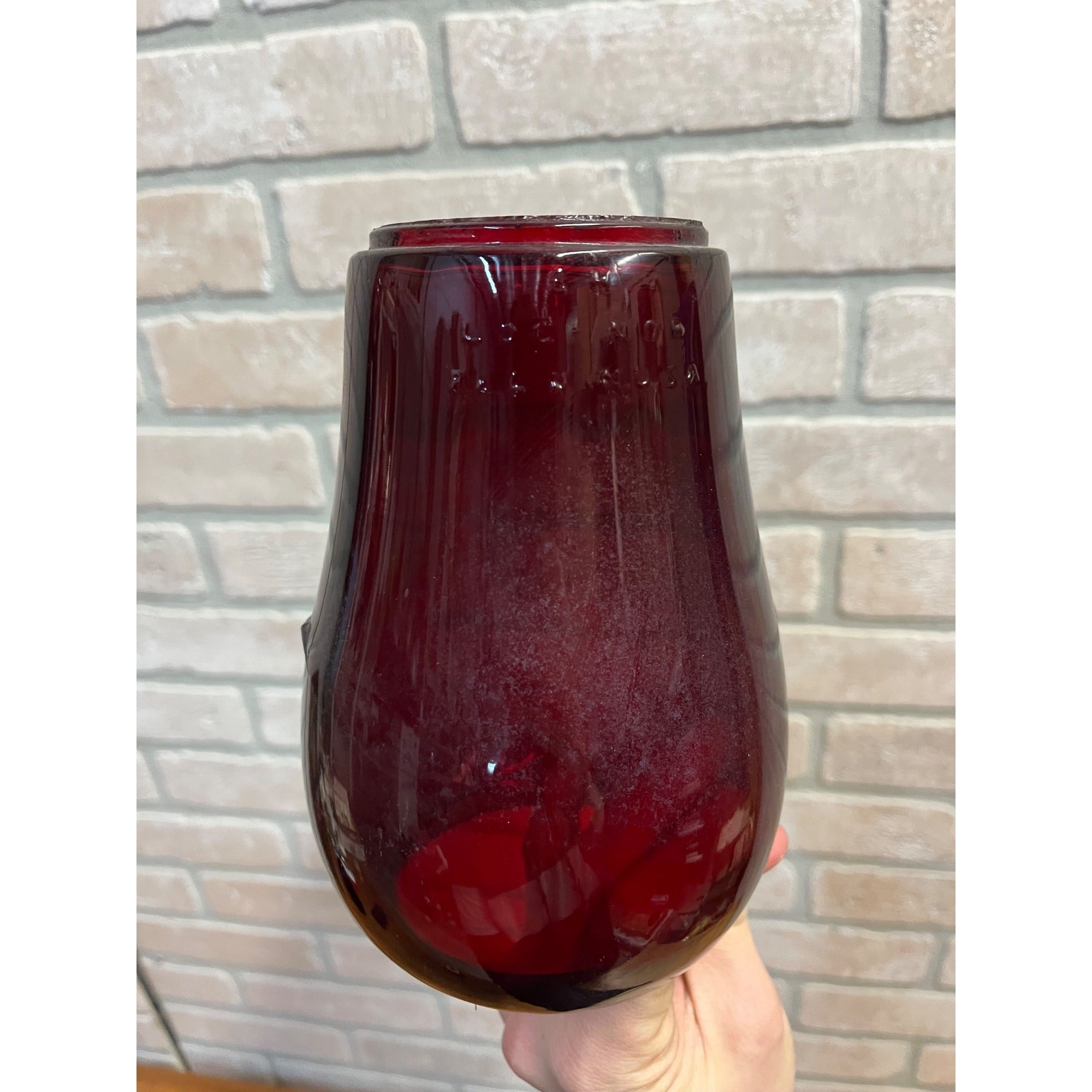 Dietz Fitzall Ruby Red Glass Lantern Globe Replacement 2H Loc-Nob