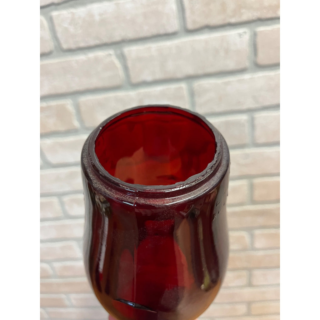 Dietz Fitzall Ruby Red Glass Lantern Globe Replacement 2H Loc-Nob