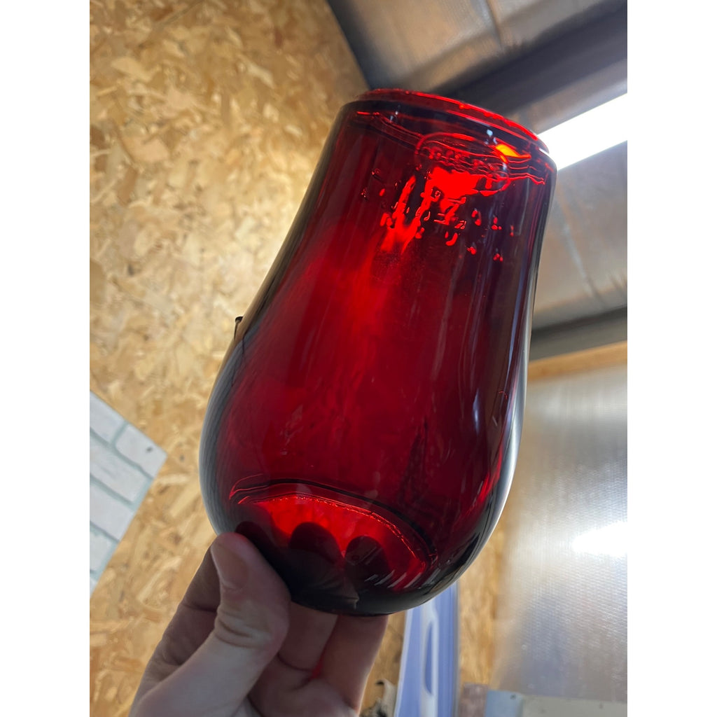 Dietz Fitzall Ruby Red Glass Lantern Globe Replacement 2H Loc-Nob
