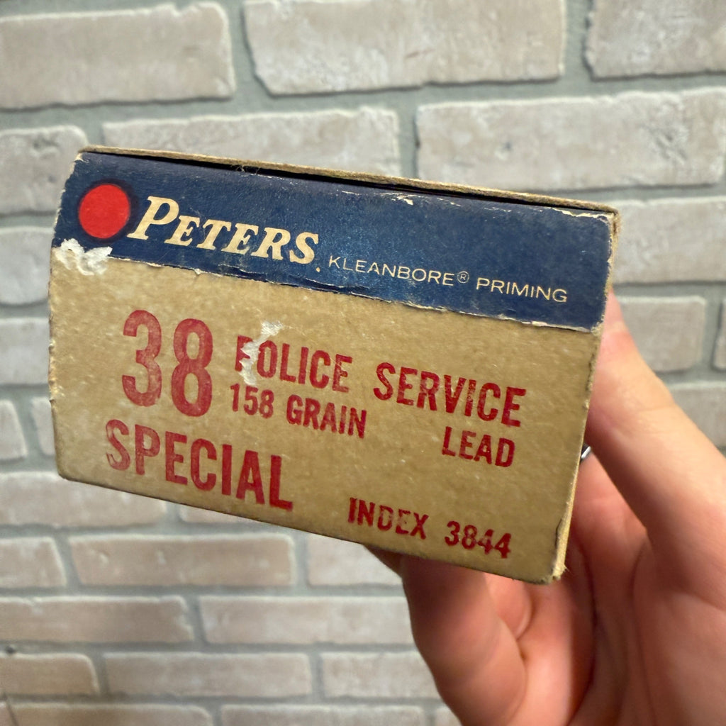 Vintage Peters Empty Center Fire Cartridge Box 38 Police Service Box
