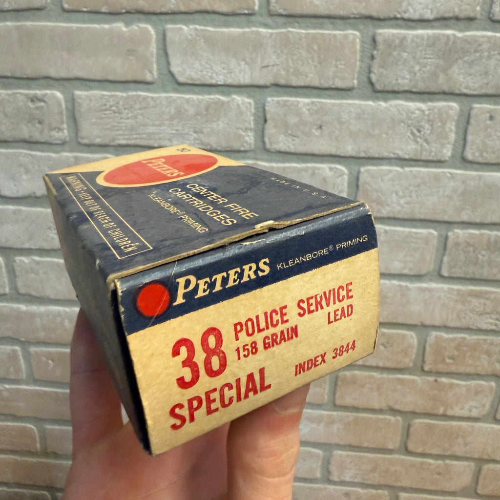 Vintage Peters Empty Center Fire Cartridge Box 38 Police Service Box