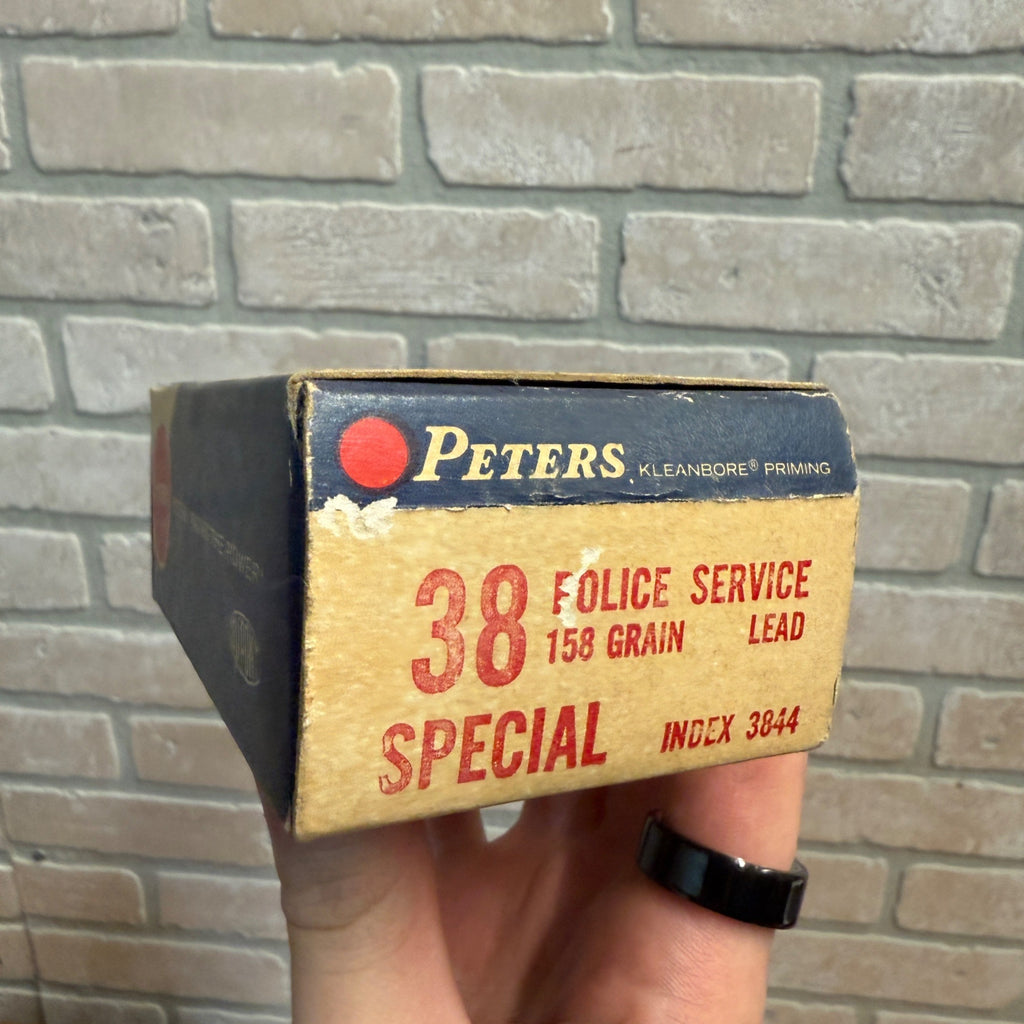 Vintage Peters Empty Center Fire Cartridge Box 38 Police Service Box
