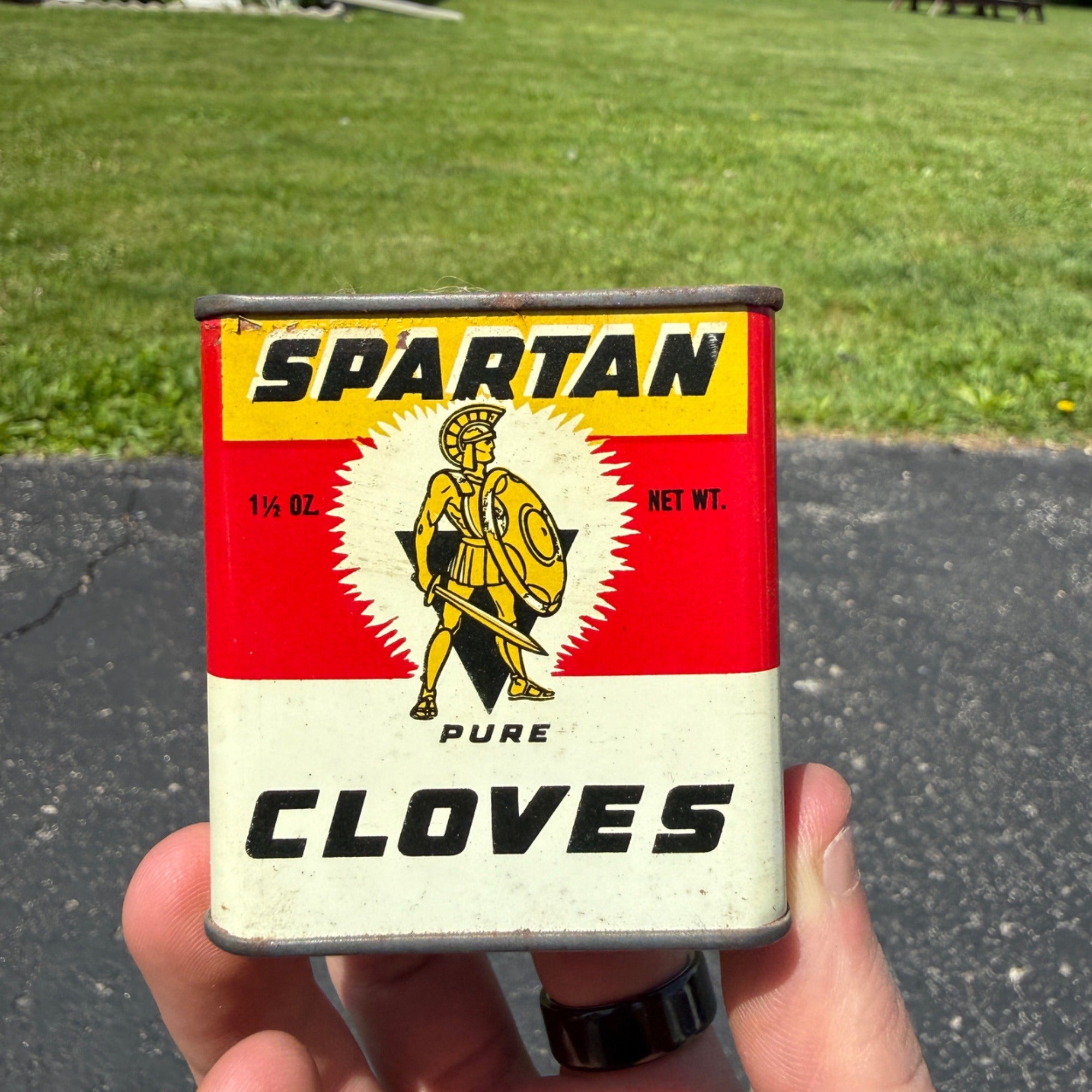 Vintage Spartan Cloves Tin Kitchen Decor 1960s Halloween