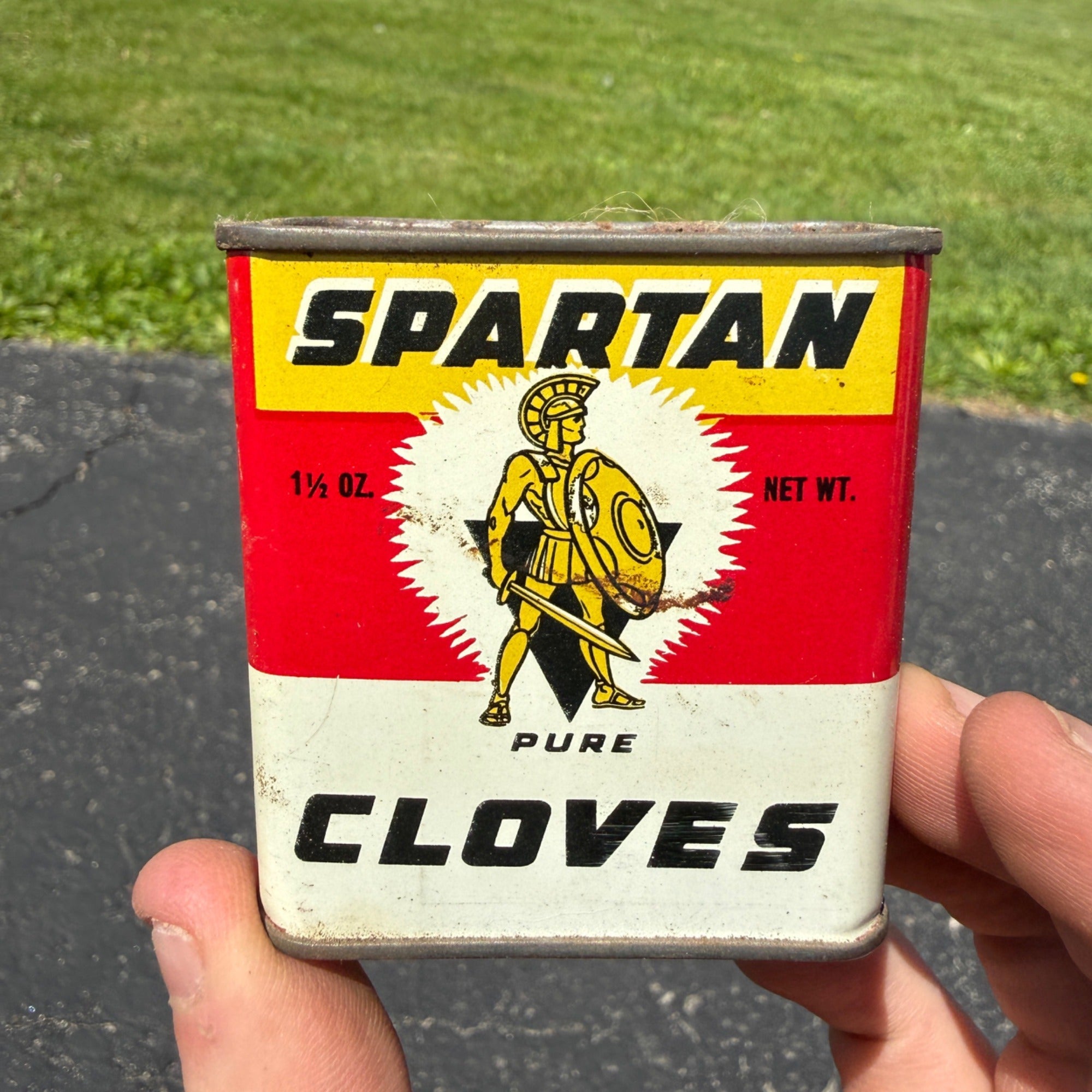 Vintage Spartan Cloves Tin Kitchen Decor 1960s Halloween