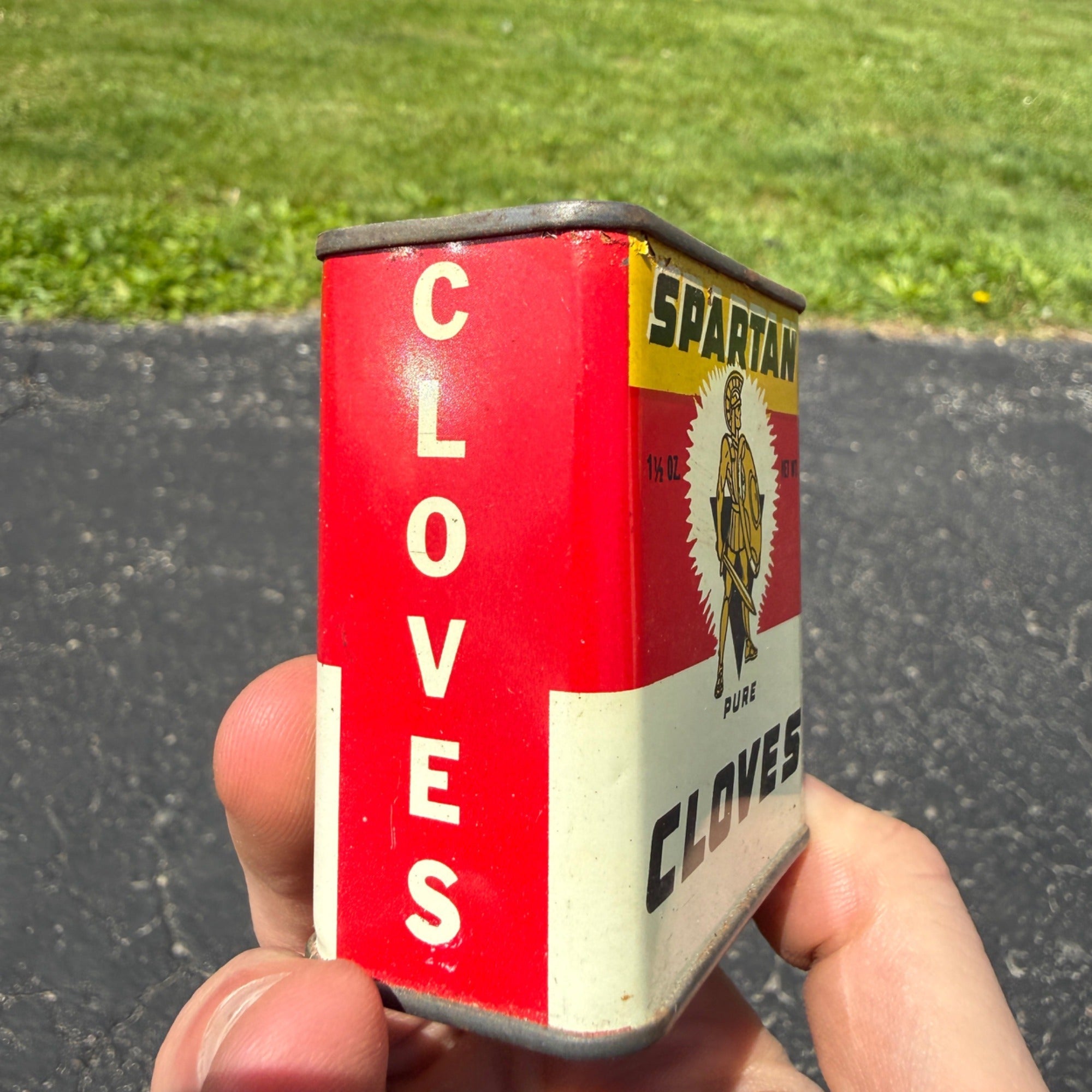 Vintage Spartan Cloves Tin Kitchen Decor 1960s Halloween