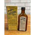 Vintage 1940s Hick's Capudine Liquid Medicine Bottle & Box Empty Raleigh NC