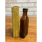 Vintage 1940s Hick's Capudine Liquid Medicine Bottle & Box Empty Raleigh NC