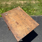 Antique Primitive Cherry & Tiger Maple Two Drawer Wash Stand Side Table c1850