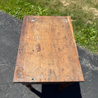 Antique Primitive Cherry & Tiger Maple Two Drawer Wash Stand Side Table c1850