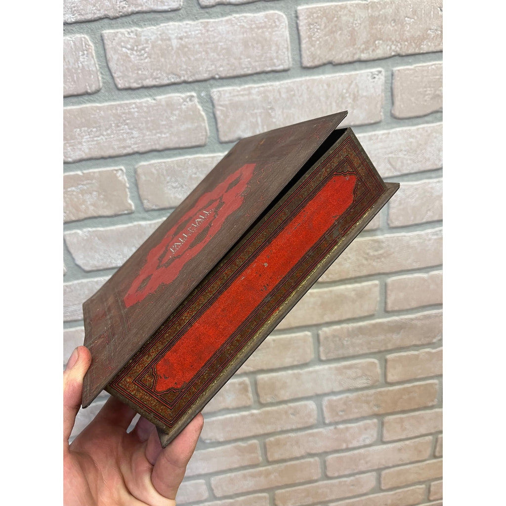 Vintage 1920s Pall Mall Cigarettes Hinged Tin Box Advertising Tobacco Cigars