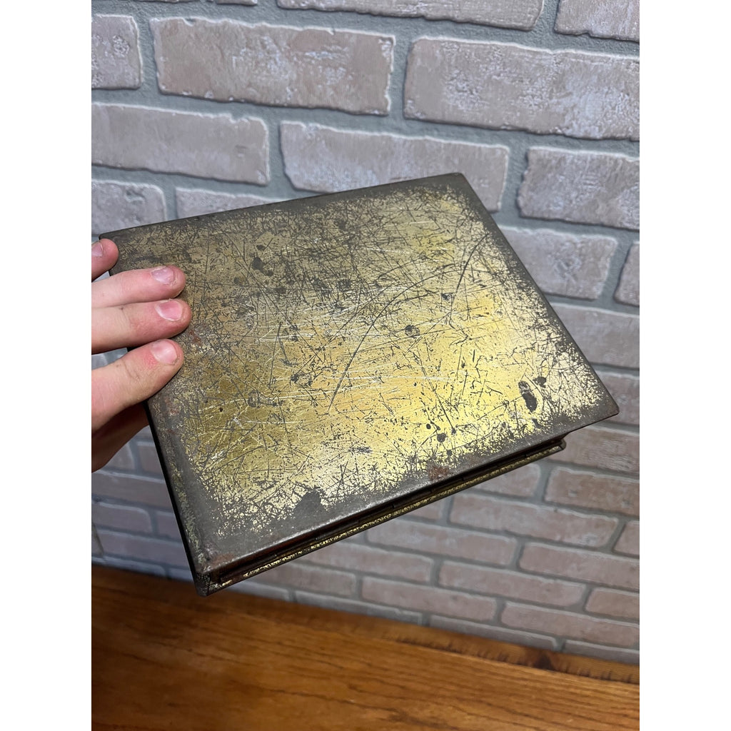 Vintage 1920s Pall Mall Cigarettes Hinged Tin Box Advertising Tobacco Cigars