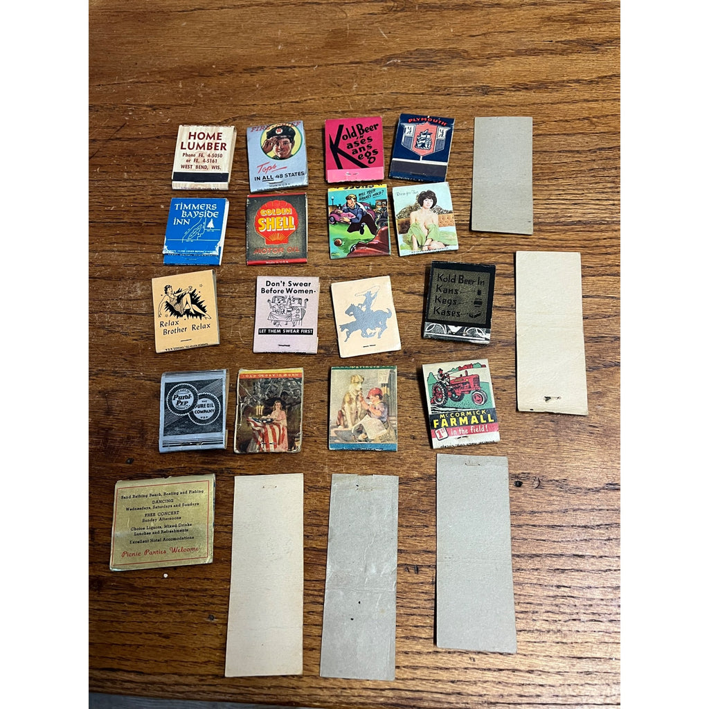 Vintage West Bend Wisconsin Huge Lot Advertising Matchbooks Unused Taverns Bars