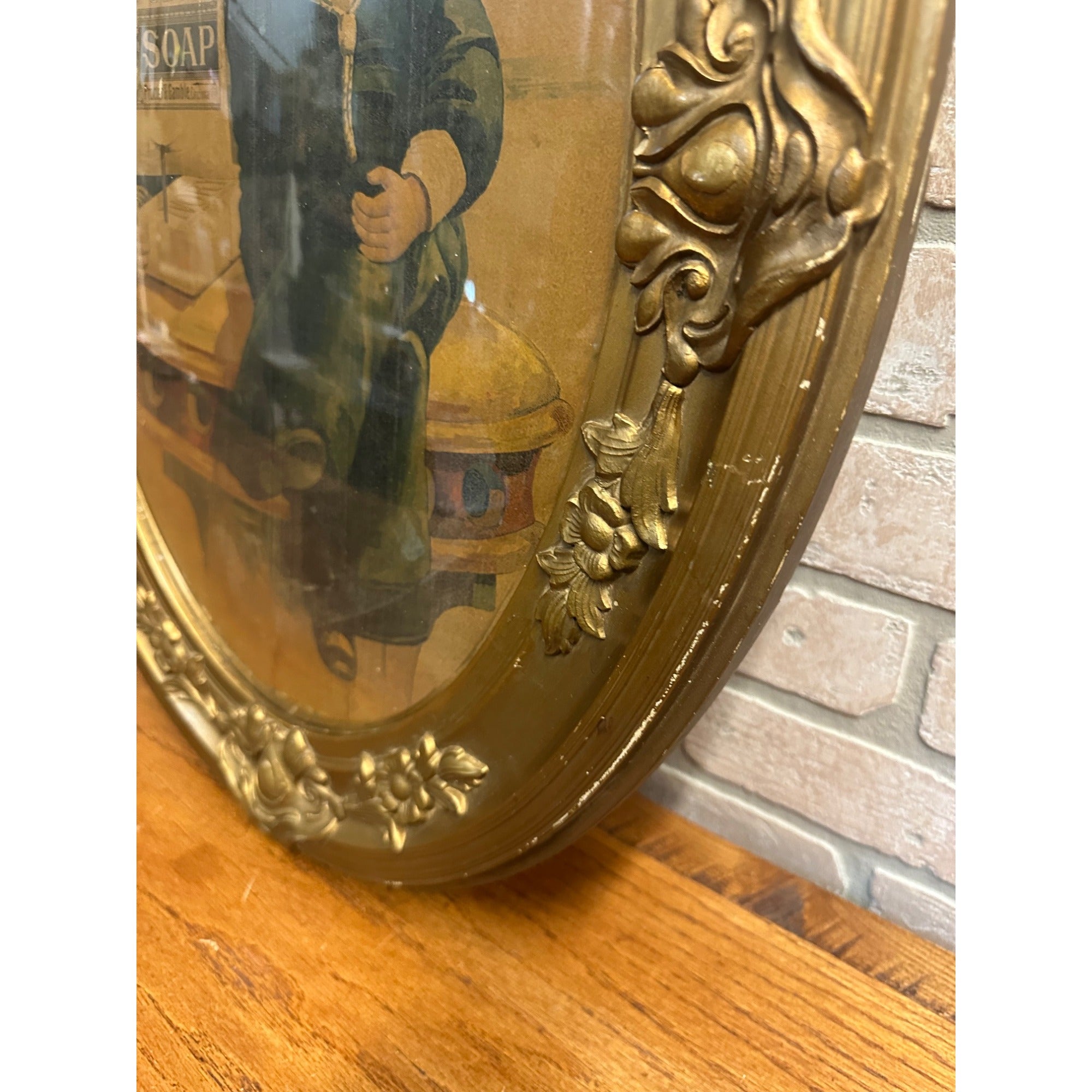 Antique Victorian Ivory Soap Advertising Lithograph Framed Sign Proctor & Gamble